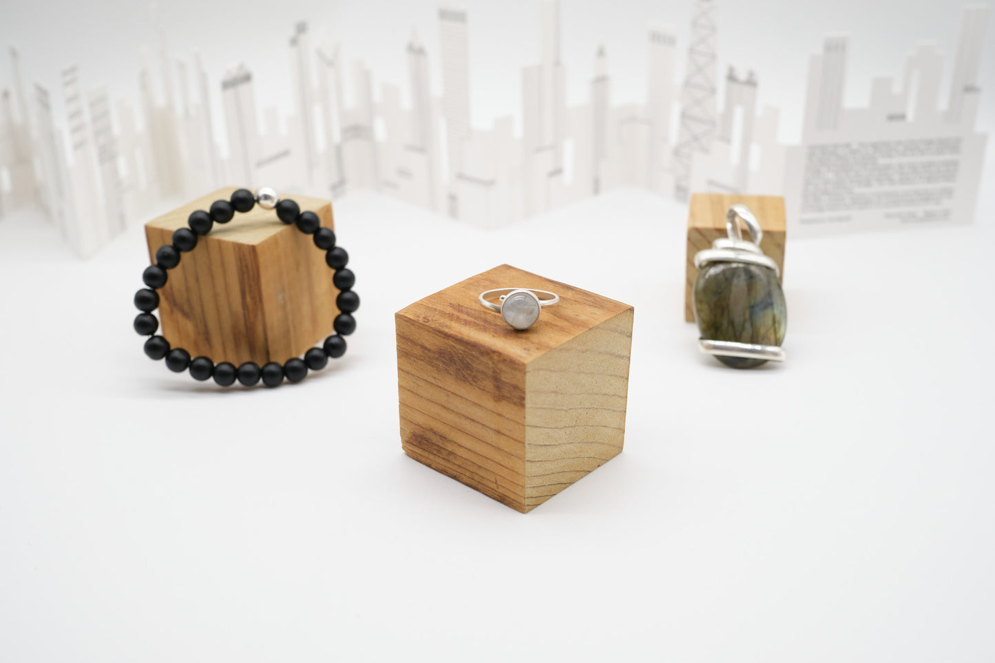 Pulsera Obsidiana Mate Acero