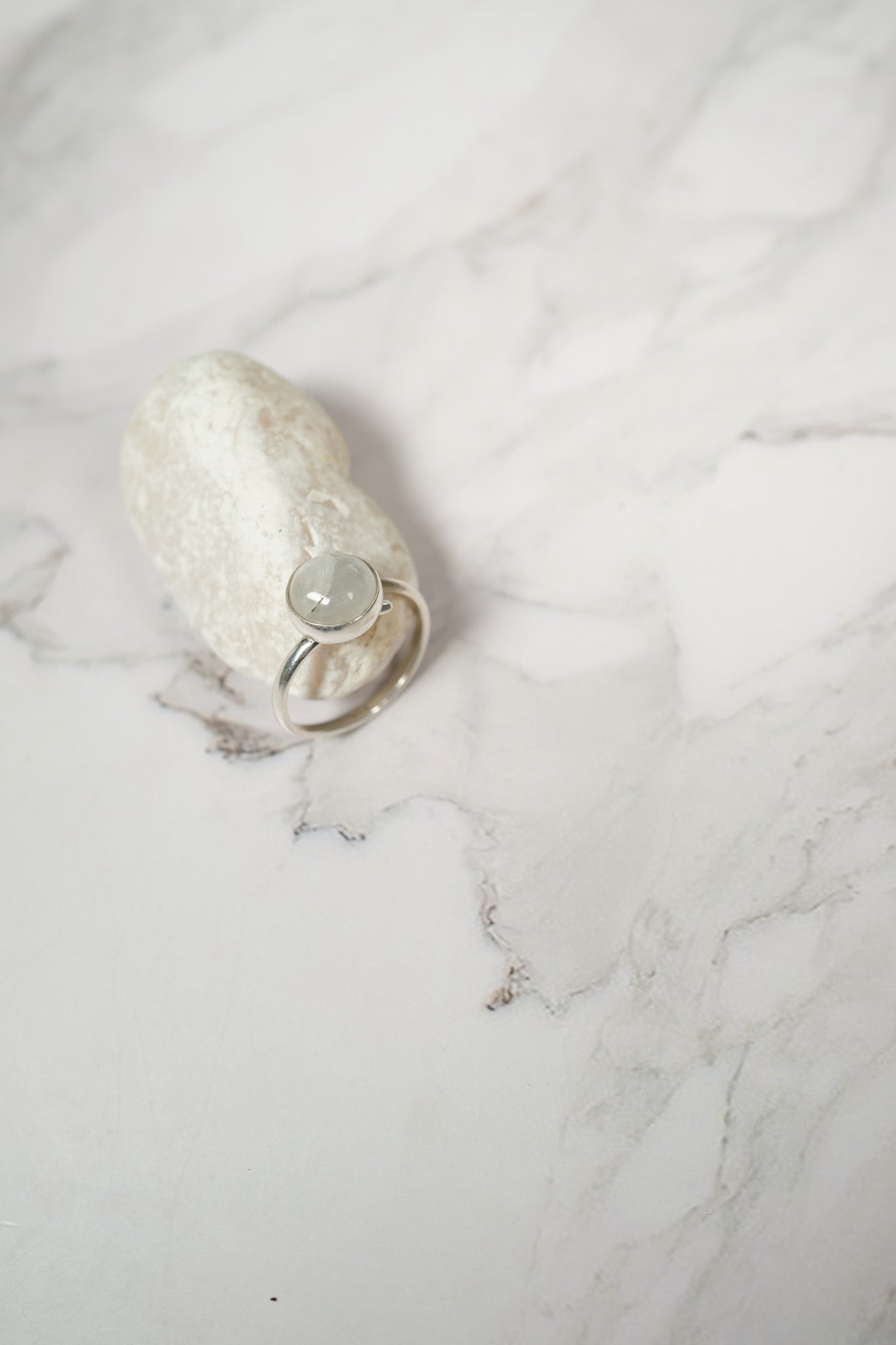 Anillo Piedra Luna Plata