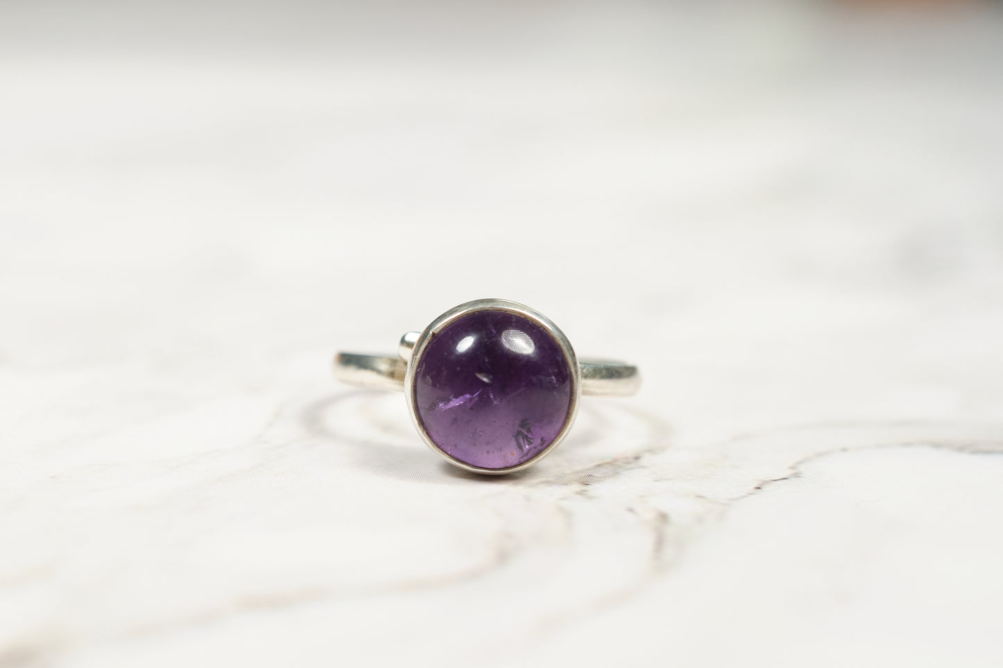 Anillo Ágata Lila Plata