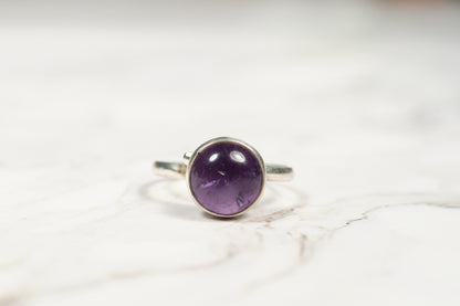 Anillo Ágata Lila Plata